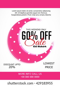 Vector illustration of a Sale Poster for Eid.