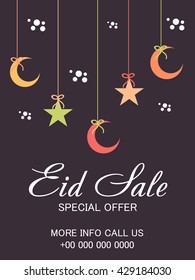 Vector illustration of a Sale Poster for Eid.