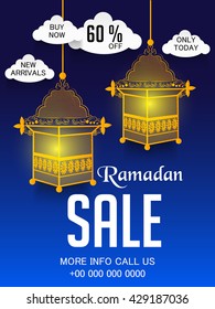 Vector illustration of a Sale Poster for Eid.