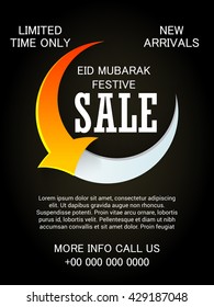 Vector illustration of a Sale Poster for Eid.