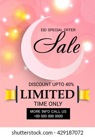 Vector illustration of a Sale Poster for Eid.