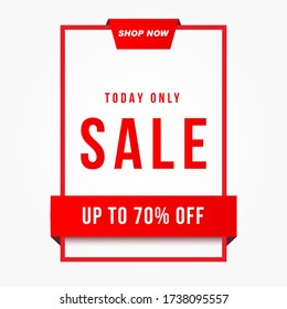 vector illustration of a sale poster with white background	 - Shutterstock ID 1738095557
