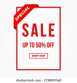 vector illustration of a sale poster with white background	 - Shutterstock ID 1738095560