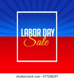 Vector illustration of a sale poster/banner for Labor day.