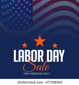 Vector illustration of a sale poster/banner for Labor day.