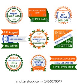 vector illustration of Sale Promotion and Advertisement for 15th August Happy Independence Day of India