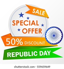 vector illustration of Sale Promotion and Advertisement for Republic Day of India