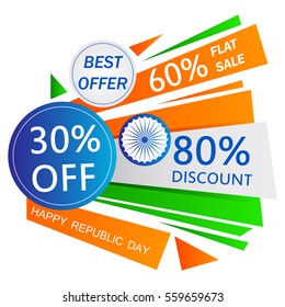 vector illustration of Sale Promotion and Advertisement for Republic Day of India
