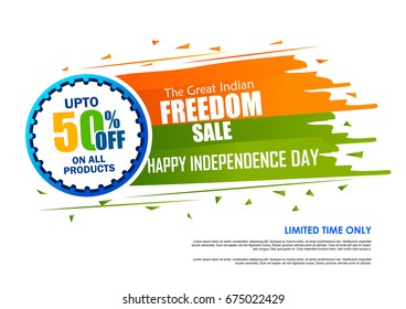 vector illustration of Sale Promotion and Advertisement for 15th August Happy Independence Day of India