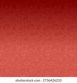 Vector illustration of sale red pattern background. Seamless discount promotion economy design for retail banners. Shopping commerce graphic texture. 