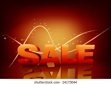 Vector illustration of sale styled design with Abstract lines background