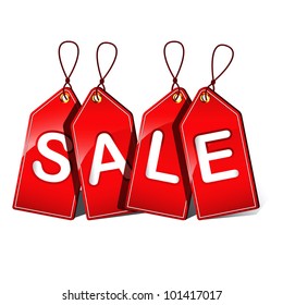 Vector illustration of sale tags