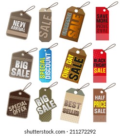 Vector illustration of  sale tags design