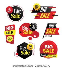  ilustración vectorial de la colección de banners de ventas incluye con venta flash y venta a gran escala 