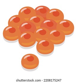 Vector illustration of salmon roe