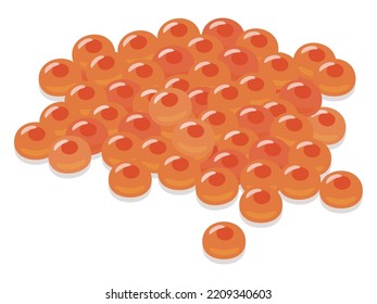 Vector illustration of salmon roe