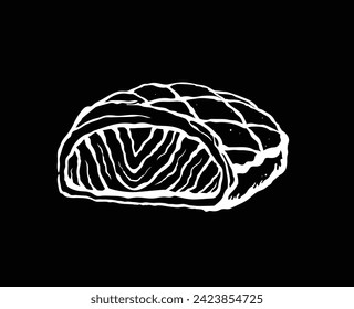 Ilustración vectorial del salmón wellington
