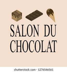 Vector illustration of the salon du chocolat Seoul event on 10-13 January 2019, salon du chocolat Seoul is the biggest chocolate event. Can be used on the web, social media, advertising, presentations