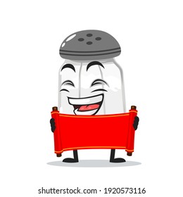 Vector Illustration Salt Shaker Mascot Character Stock Vector (Royalty ...