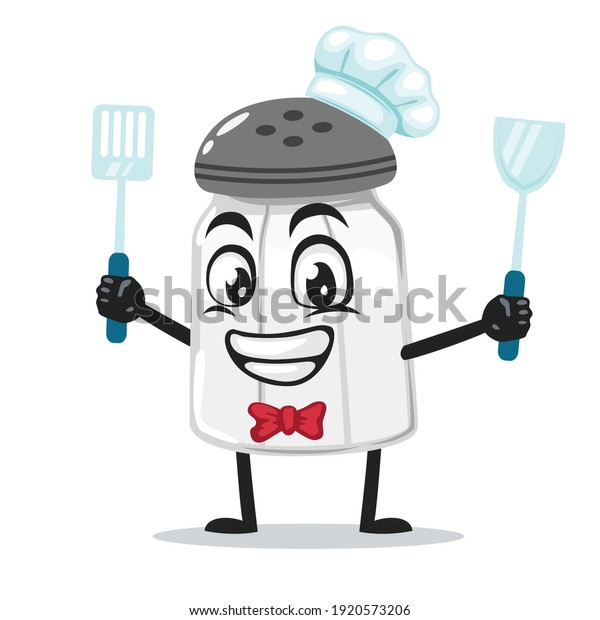 Vector Illustration Salt Shaker Mascot Character Stock Vector (Royalty ...