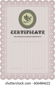 Vector Illustration of Sample certificate or diploma. Vector pattern that is used in money and certificate.Excellent design. With quality background. 
