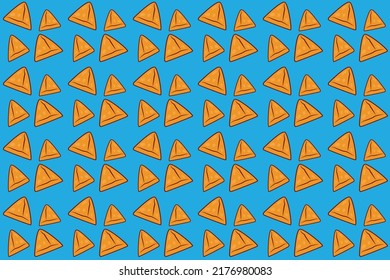 Vector Illustration of Samsa Dish Pattern Sketch Style vector illustration