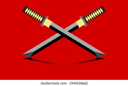 Ilustración vectorial de la espada Samurai katana