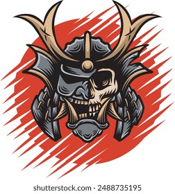 Vector Illustration of Samurai Mask