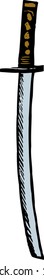 Vector illustration of Samurai sword