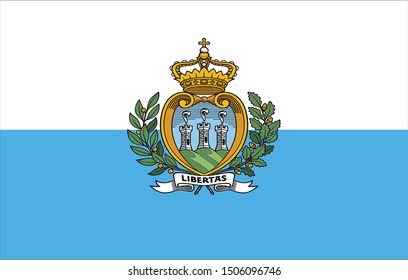 vector illustration of San Marino flag