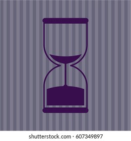  Vector Illustration of Sand Clock symbol in Purple color

