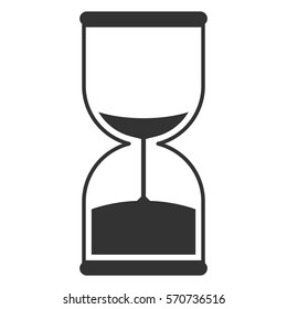 Vector Illustration of Sand Timer Icon in Gray
