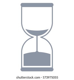 Vector Illustration of Sand Timer Icon in Grey
