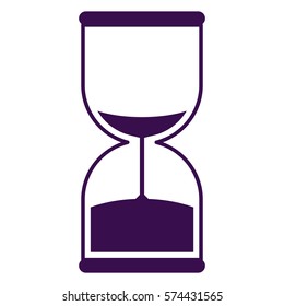 Vektorgrafik des Sand-Timer-Symbols in Violett
