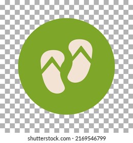 Vector illustration of sandal. On transparent background (PNG). Icon