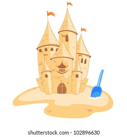 Vector illustration of an sandcastle