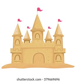 Vector Illustration of a Sandcastle