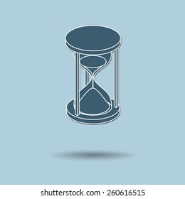 Vector illustration of  Sandglass color background.