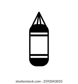 Vector Illustration Sandsack Icon Black Outline Style on White Background