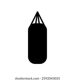 Vector Illustration Sandsack Icon Black Outline Style on White Background