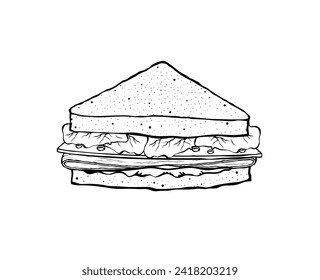 Vector illustration of a sandwich
