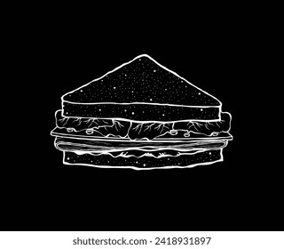 Ilustración vectorial de un sándwich