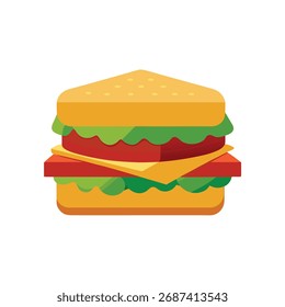 Ilustración vectorial de un sándwich