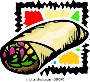Ilustración vectorial de un sándwich.