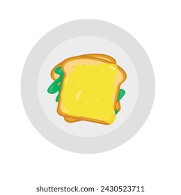 ilustración vectorial de diseño de pan de sándwich.