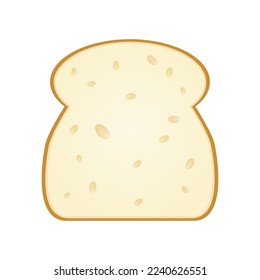 Vector illustration of sandwich bread slice