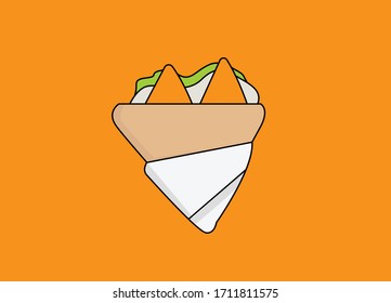vector illustration sandwich, egg, cheese flat design