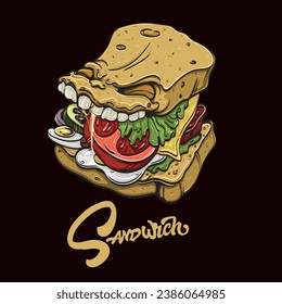 Vektorgrafik von Sandwich im EPS10-Format