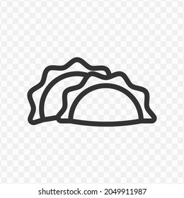 Vector illustration of sandwich icon in dark color and transparent background(png).