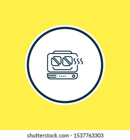 Vector illustration of sandwich maker icon line. Beautiful appliance element also can be used as utility icon element.